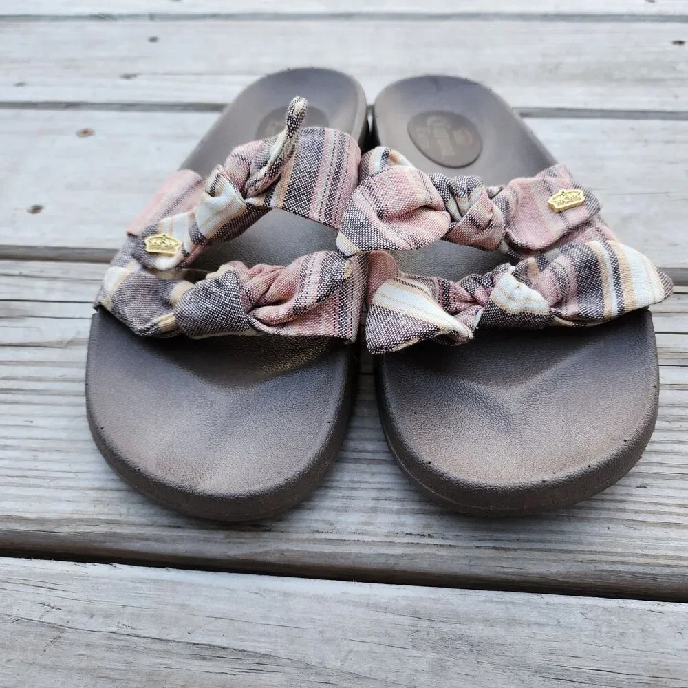 Corona Extra Womens Size 9-10 Sandals Flip Flops Slides Pink And Brown